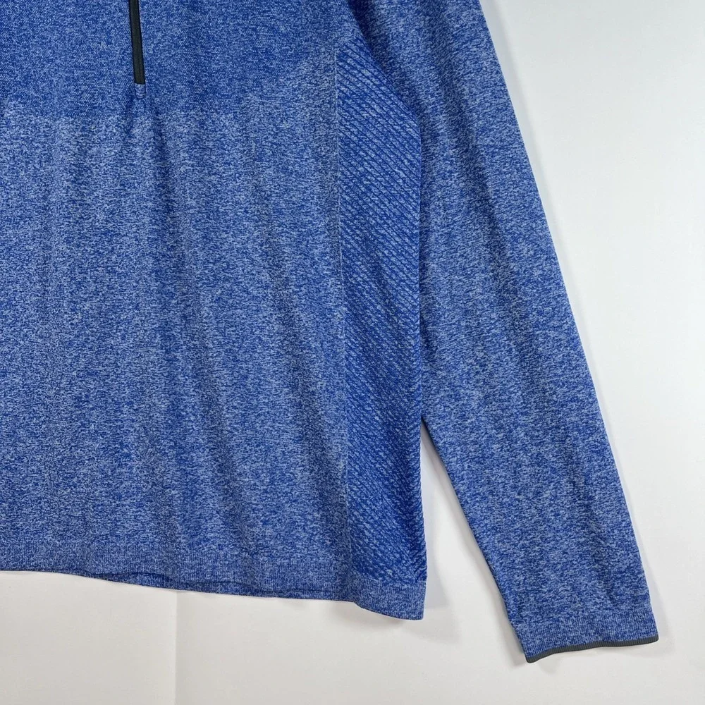 Nike Golf Pullover Mens Large Blue Dri-FIT Quarter Zip Golf Shirt
